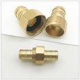 thumbnail image 1 of IDEANATEGRATE 2Ud Conector De Latón Para Manguera De Con Uso En Jardín Color Dorado, 1 of 8