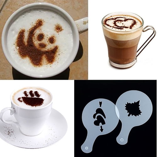 Twowood Hogar 16pcs Café creativo Cappuccino Latte Plantillas Art Stencil DIY Decoración Molde Twowood 8822092