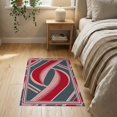 thumbnail image 3 of ODIKA Softball Name Featuring Bold Initial Stripe Pitching Pink for Hallway, Study Room, Playroom, Non-Slip Low Profile, 3 of 7