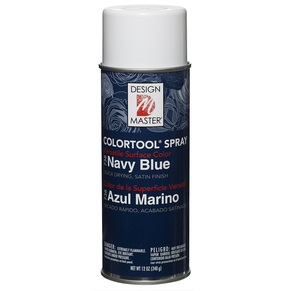 Design Master Colortool Spray Paint, 12oz, Matte, Navy Blue Walmart