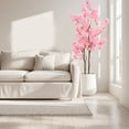 thumbnail image 7 of Artificial Cherry Blossom Tree, 4.9ft/5.9ft Tall Decorative Faux Cherry Blossom Silk Tree in Pot, Home Indoor Corner Decor for Wedding Party Decor (Without base), 7 of 7