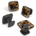 thumbnail image 2 of 4 Pcs Cabinet Handle Drawer Pulls Sunflower Unicorn Knobs with Screws Square Furniture Office Cabinet Knob Decoration, 2 of 7