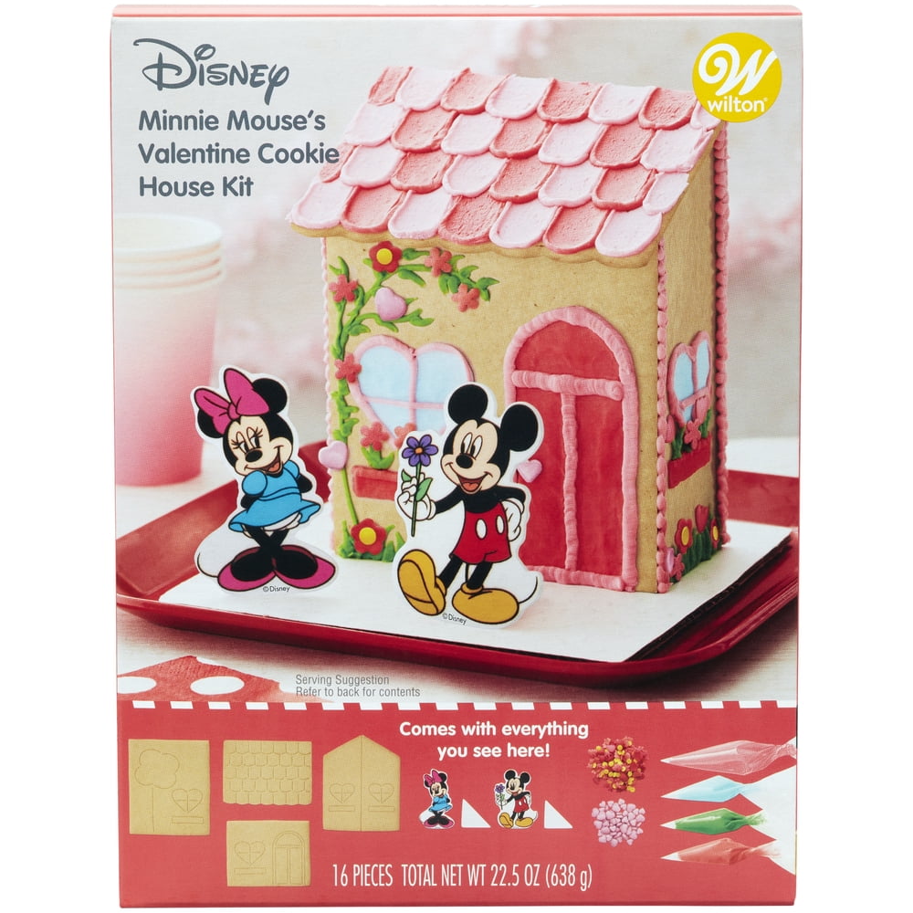 Wilton Disney Minnie Mouse's ReadytoBuild Valentine Cookie House Kit