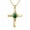 Malachite 1, variant on Midir&Etain Opal Cross Necklace for Women, White Gold Plated Dainty Religious Pendant Necklace with 18"+2" Chain