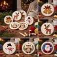 thumbnail image 3 of Christmas Needle Felting Kit, Snowman Design for Adults, 7.87 in 3D Wool Hoop Art Wall or Tabletop Display, 3 of 5