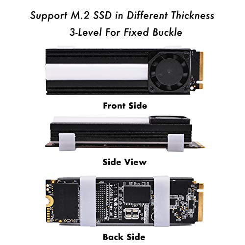 EZDIY-FAB 5V ARGB M.2 Heatsink SSD Cooler with 20mm Cooling Fan for PCIE NVME or SATA M.2 2280 SSD Cooling SSD Not Included with Thermal Pad
