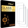thumbnail image 3 of Ailun Protector de pantalla de cristal para iPhone 15/15 Pro [6,1 pulgadas], paquete de 3 vidrio templado, protección de sensor, compatible con Dynamic Island, compatible con fundas, 3 of 4