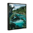 thumbnail image 4 of Stupell Industries Tropical Ocean Inlet Lush Palm Tree Hills Graphic Art Luster Gray Floating Framed Canvas Print Wall Art, Design by Amelia Noyes, 4 of 5