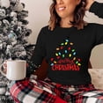 thumbnail image 7 of Christmas Tree Shirt Women Christmas Embroidered Trees Long Sleeve Shirts Gift Xmas Graphic Tee Tops, 7 of 7