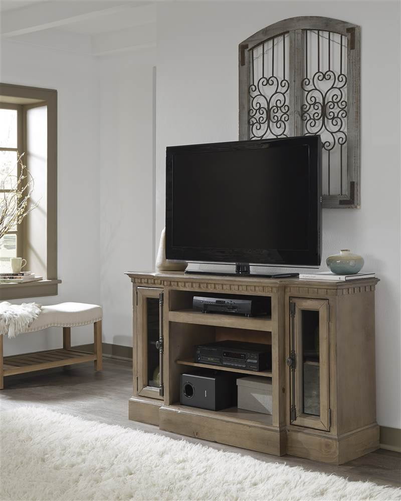 54 in. TV Console in Antique Mist Finish