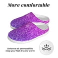 thumbnail image 6 of Picia Purple Glitter for Women's Lamb-hug Comfy Fleece House Slippers Memory Foam, Slip-on House Shoes Indoor Outdoor-35/36, 6 of 7