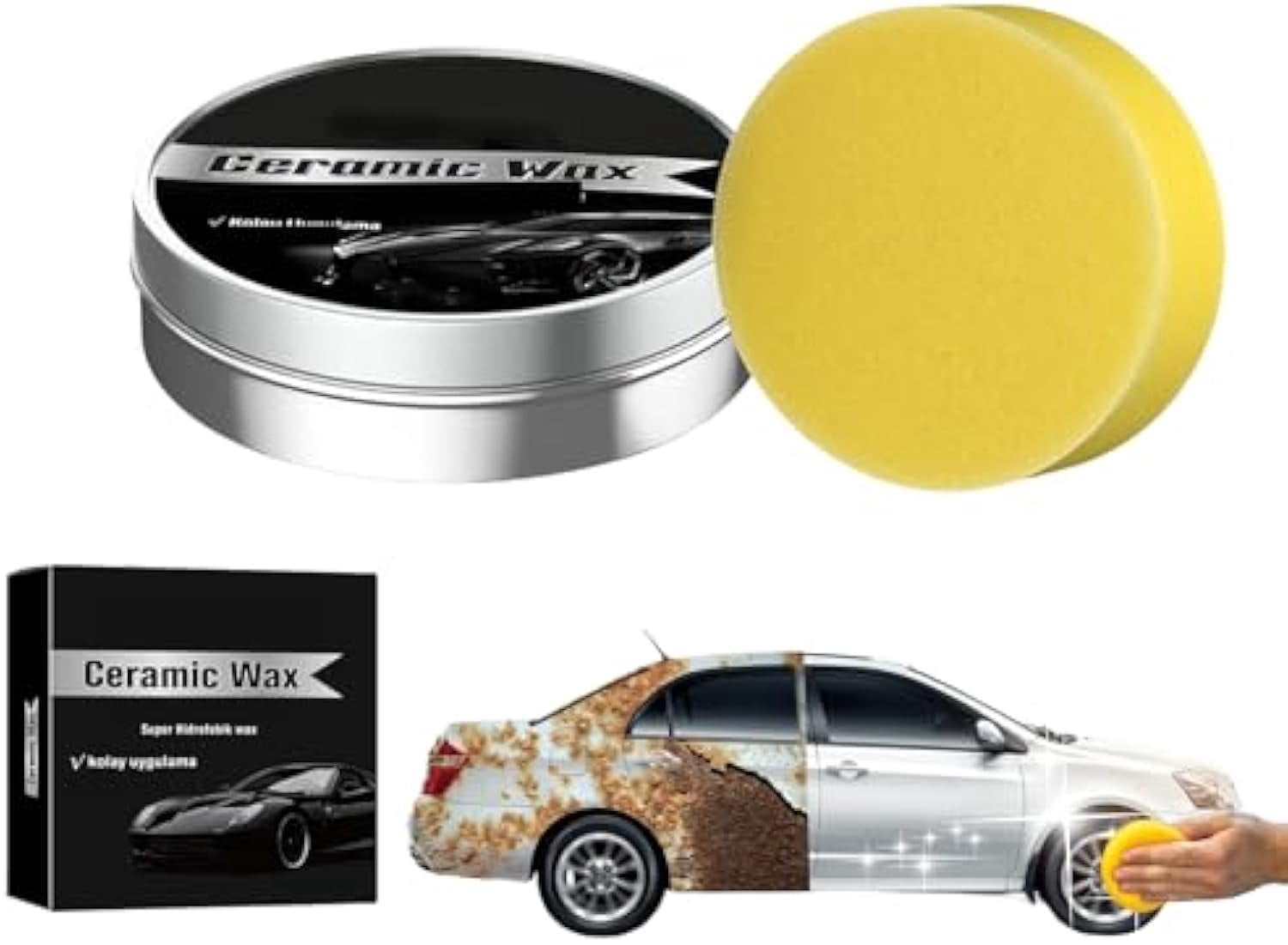 Turtle Wax Inc., Hybrid Solutions Ceramic Paste Wax, 5.5 oz, Black