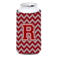 thumbnail image 1 of Letra R Chevron Maroon and White Tall Boy Bebida Aislante Hugger CJ1049-RTBC Caroline's Treasures CJ1049-RTBC, 1 of 1