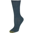 Gold Toe Non Binding Ribbed Crew Socks (3 Pair Pack) (Women)
