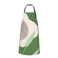 thumbnail image 3 of XMXT 1 Pcs Waterproof Kitchen Cooking Apron, Green Abstract Floral Graffiti Adjustable Aprons for Women Men with Pockets, 3 of 9