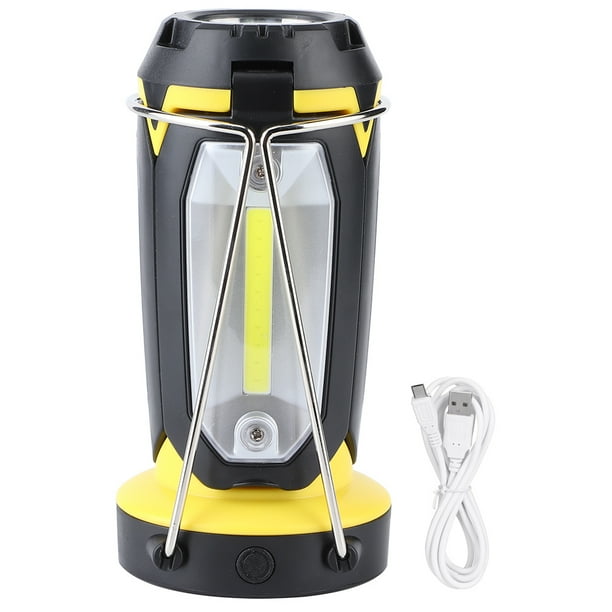 Linterna LED de trabajo con carga USB, lámpara multifuncional de emergencia para acampar y senderismo, uso interior y exterior