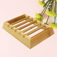 thumbnail image 6 of HEATSHAKING Soap Container 1Pack Rectangular Bamboo Soap Box for Bathroom Organizer Storage Beige 4.7x3.4x0.9in, 6 of 8