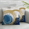 thumbnail image 3 of JEUXUS  Abstract Boho Throw Pillow Covers Mid Century Modern Minimalist Blue Geometric Decorative Pillows Covers for Couch Sofa Bed Home Decor, 3 of 5
