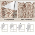 thumbnail image 3 of Brown Flowers Kitchen Window Curtains, Swag Curtains Valance for Bedroom Living Room Bathroom, Vintage Farmhouse Floral Leaves Vines Rod Pocket Window Treatment Curtain Block Drapes 2 Panels 36"x36", 3 of 9
