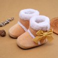 thumbnail image 3 of URMAGIC 0-18M Newborn Baby Girls Boots Winter Infant Soft Sole Anti-Slip Shoes Toddler Solid Bowknot Snow Warm Boots, 3 of 8
