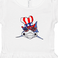 thumbnail image 4 of Inktastic 4th of July Patriot Shark Girls Toddler Dress, 4 of 5