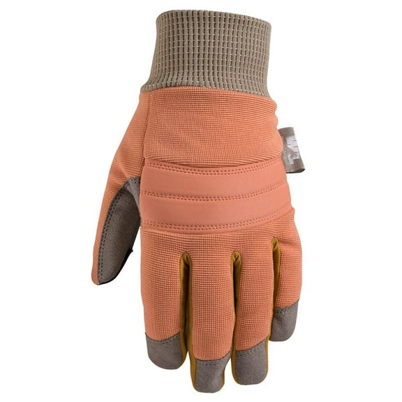 Wells Lamont 7039223 Outdoor Winter Gloves for Women - Gray & Orange