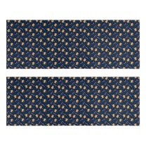 Kitchen Rugs Sets Of 2,Dark Blue Christmas Gingerbread Pattern Anti Fatigue Kitchen Mat Rugs Non Slip Washable,Decorative Kitchen Floor Mats for Kitchen,Sink,Laundry,17"X47"