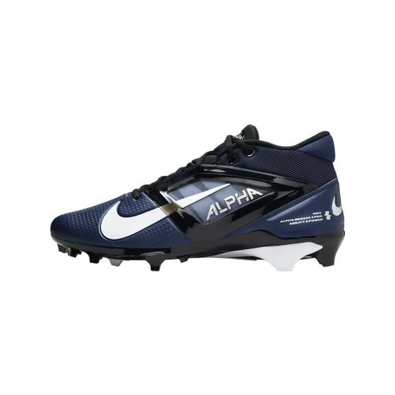 Nike Alpha Menace 4 Pro Football Cleats Midnight Navy/Metallic Silver) Size 11.5