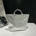 thumbnail image 3 of PVC Tote Bag for Women Snake Skin Print Purse Clear Plastic Tote Bag Large Kraft Paper Handbag, 3 of 7