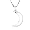 thumbnail image 3 of AeraVida Trendy Celestial Night Sky Lunar Crescent Moon Sterling Silver Pendant Chain Necklace Unique Casual Everyday Wear Unixex Jewelry Gifts, 3 of 3