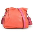 thumbnail image 1 of Pre-Owned LOEWE Shoulder Bag Flamenco Leather Orange Red Magenta Gold Women's e60279a (Good), 1 of 5