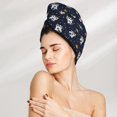thumbnail image 2 of Yiaed Panda Astronaut Print Hair Cap with Button,Coral Fleece Hair Towel Wrap for Women Wet Hair,Quick Dry Turban for Wet Hair Long Thick Hair, 2 of 5
