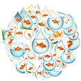 thumbnail image 2 of cartoon Goldfish Theme Stickers, Waterproof Goldfish Theme Sticker for Water Bottle Laptop Phone Cases Planner Skateboard Luggage Helmet Party Favor Decor, Ideal for Adults Teens Teacher Rewards, 2 of 9