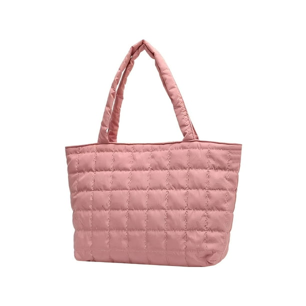 Bolso de mano acolchado para mujer | CoCopeaunt Bolso de hombro de nailon acolchado ligero | Bolso grande con cremallera y hebilla | Forro de poliéster | Lavable a máquina | 1 Paquete