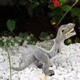 thumbnail image 1 of Estatua de dinosaurio de jardín con energía solar, escultura artesanal de dinosaurio, figura de resina, para decoración de jardín, exterior e interior, 1 of 8