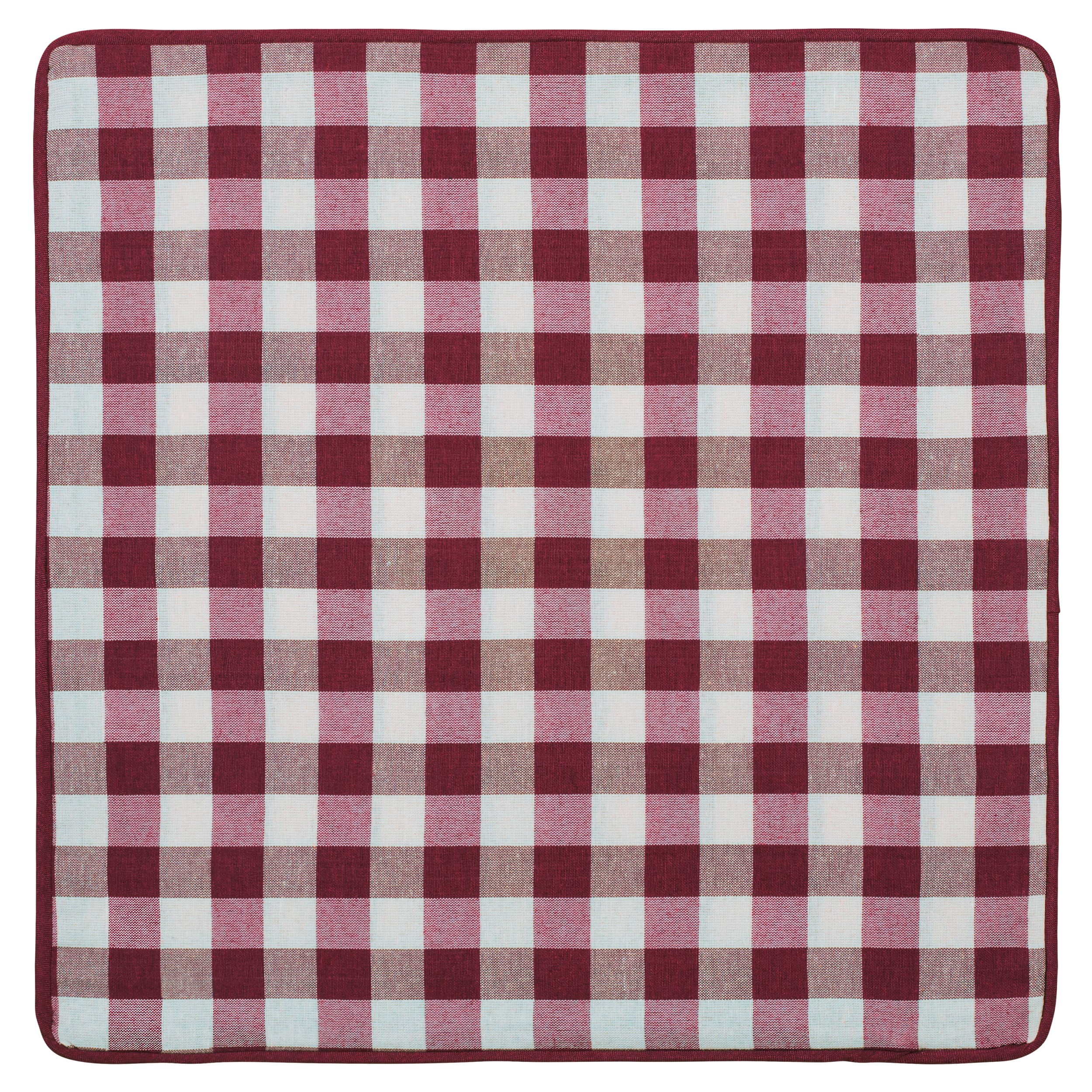 Buffalo Check Plaid Throw Pillow Covers - Burgundy - 18-in x 18-in - Set of Two