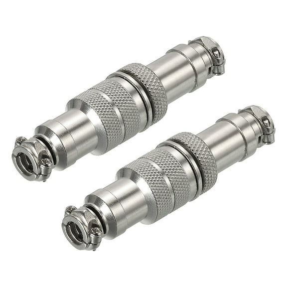 Uxcell Aviation Connector GX16 10 Pins 16mm Silver Male Female Wire Panel Docking Connector 2 Pack