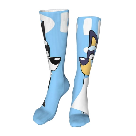 Gokiu Bluey Womens Thigh High Socks Warm Stocking Casual Knee High Long Stockings for Daily Wear