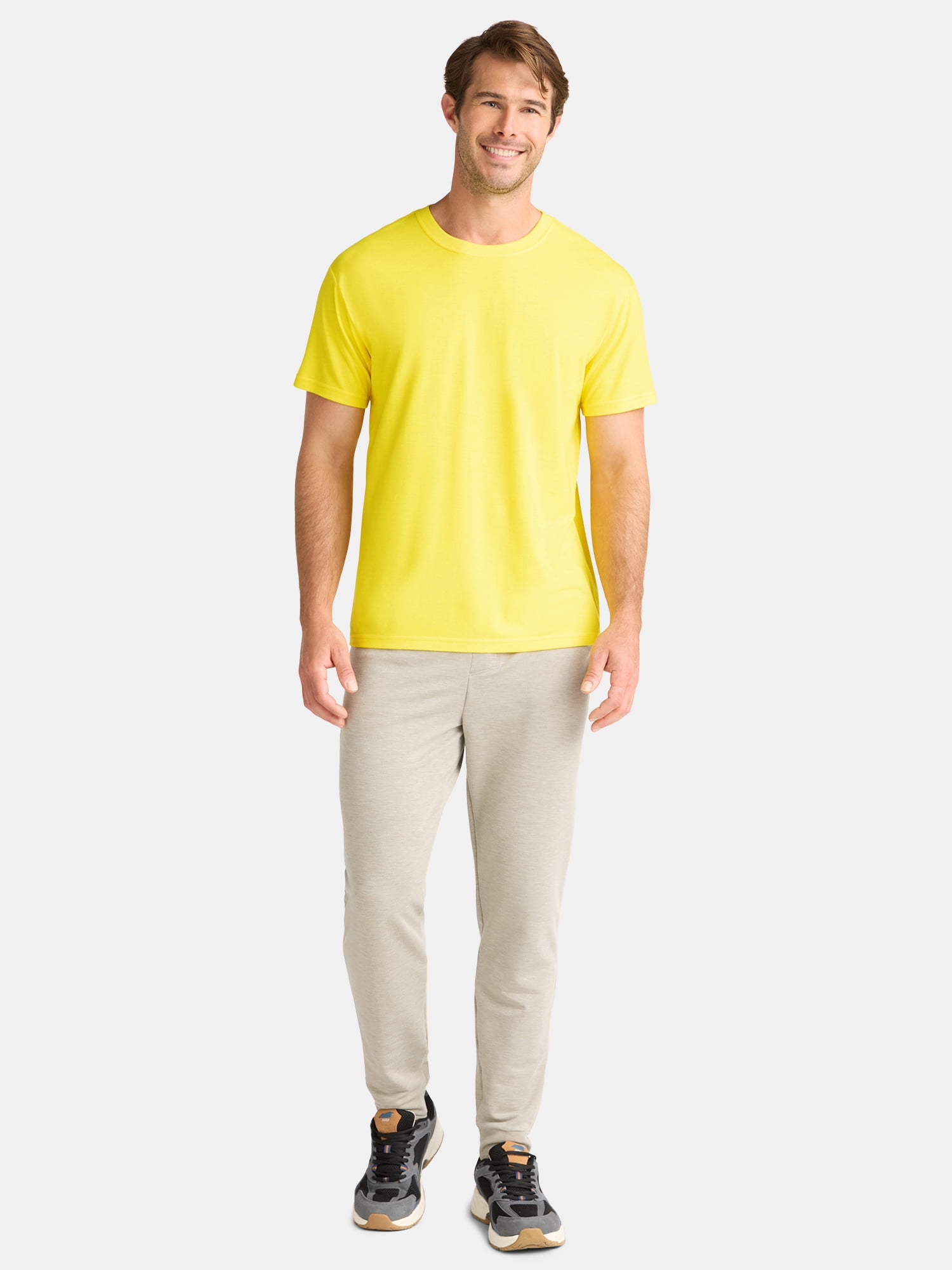 Athletic Works' Men's and Big Men's Tri Blend Tee with Short Sleeves, Sizes S-4XLT