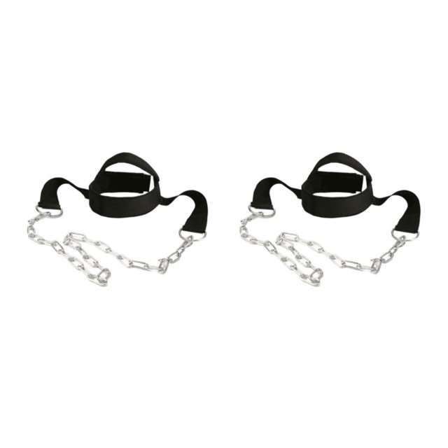 Wosthever Cabezas de nailon Entrenador de cuello Cabezas seguras Arnés para un entrenamiento eficaz Cabezas Ejercitador de arnés todo negro todo negro 2Conjunto