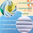 thumbnail image 3 of Toalla de baño de playa con capucha para niños pequeños, niños y niñas de 3 a 12 años, tamaño 24 x 47 pulgadas, algodón súper suave y absorbente para baño, piscina, playa, bata de baño, tema Corsair Ormromra WMZL-1024-2, 3 of 5