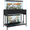Black, variant on 40 Gallon Aquarium Stand with Power Outlet,Metal Frame Fish Tank Stand with Storage Drawers,Double Turtle Reptile Terrariums Tank Stand,660LBS Capacity