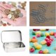 thumbnail image 4 of Rectangular Metal Empty Hinged Jar,3pcs Mini Portable Box Small Storage Box Beads and Jewelry Small Items, Sorting, 4 of 5
