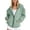 Green, variant on Dpytoraw Women's Zip Up Hoodie, Solid Color with Pockets for Casual Wear Blue L