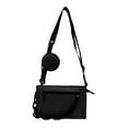 thumbnail image 3 of Bolso bandolera de cuero para hombre pequeño jinwen Negro, 3 of 8