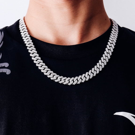 Hot Sales Hip Hop Mens 6mm 18 Inches Solid 925 Sterling Silver VVS1 1 Rows Moissanite Heavy Iced Out Cuban Necklace