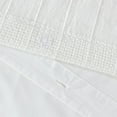 thumbnail image 6 of Chezmoi Collection 3-Piece Cotton Clip Jacquard Duvet Cover Set King, Boho Chic Textured Tufted Basketweave Striped Comforter Cover with Button Closure, White, 6 of 9