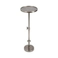 thumbnail image 4 of Kate and Laurel Engles Traditional Adjustable-Height Pedestal Drink Table, 10 x 10 x 30, Polished Nickel, Vintage Round Living Room Pedestal Table for Indoor Plant Stand with Protective Tabletop Lip, 4 of 8