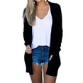 thumbnail image 1 of Casual Cardigan Women Solid All-matched Plus Size Long Style Cardigan Coat With Pockets Autumn кардиган женский, 1 of 7