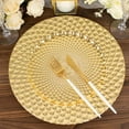 thumbnail image 6 of Efavormart 6 Pack | 13" Gold Peacock Pattern Plastic Serving Plates, Round Disposable Charger Plates, 6 of 11